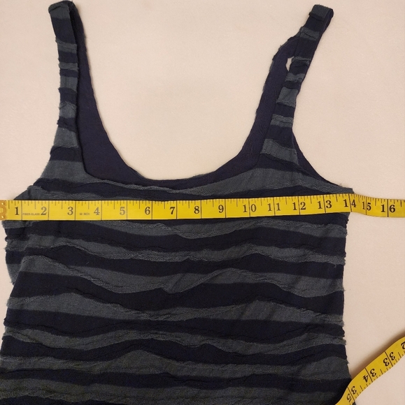 Free People Distressed Cloth Striped Sleeveless Dress Size M - Picture 8 of 12